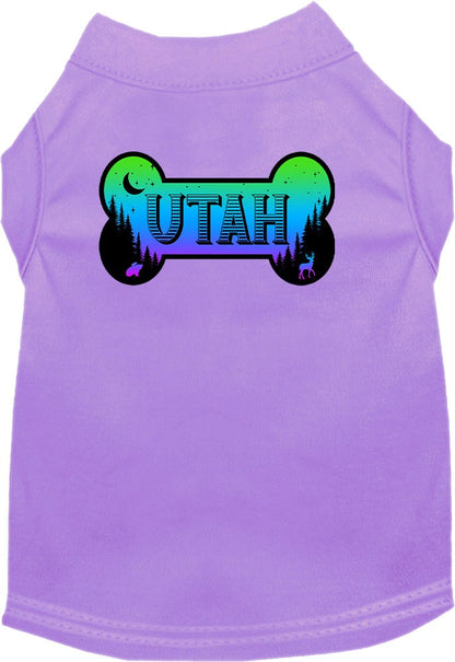 Pet Dog & Cat Screen Printed Shirt for Small to Medium Pets (Sizes XS-XL), "Utah Mountain Shades"