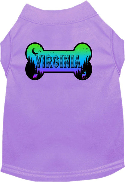 Pet Dog & Cat Screen Printed Shirt for Small to Medium Pets (Sizes XS-XL), "Virginia Mountain Shades"