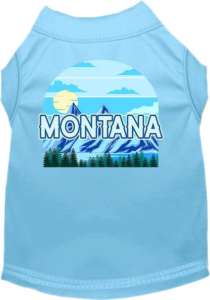 Pet Dog & Cat Screen Printed Shirt for Small to Medium Pets (Sizes XS-XL), "Montana Trailblazer"