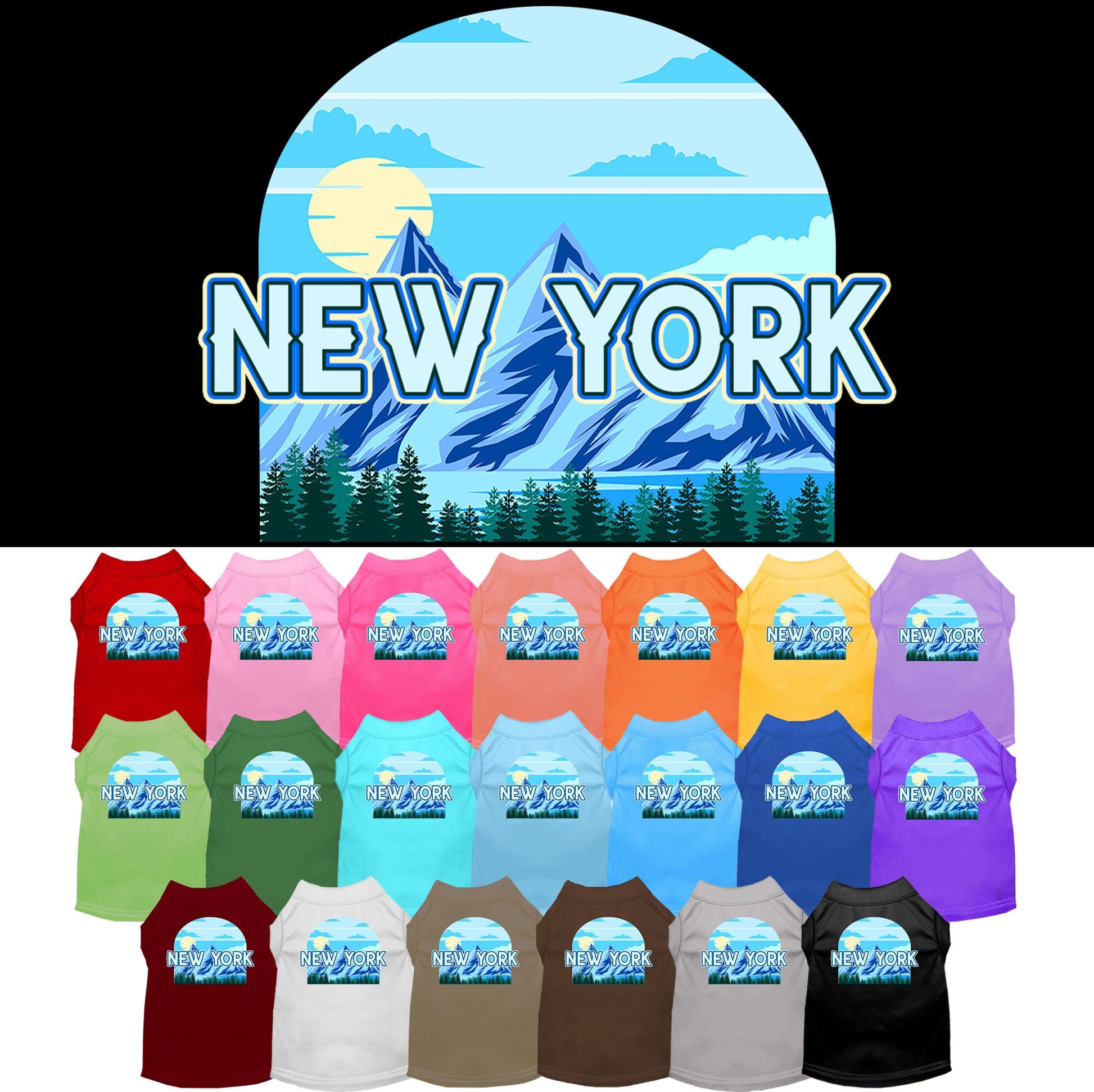 Pet Dog & Cat Screen Printed Shirt for Medium to Large Pets (Sizes 2XL-6XL), &quot;New York Trailblazer&quot;