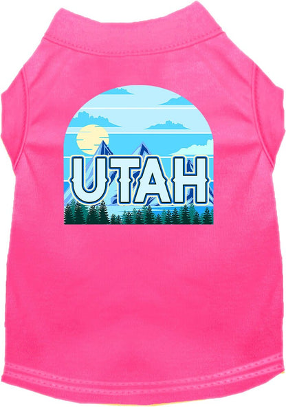 Pet Dog & Cat Screen Printed Shirt for Small to Medium Pets (Sizes XS-XL), "Utah Trailblazer"