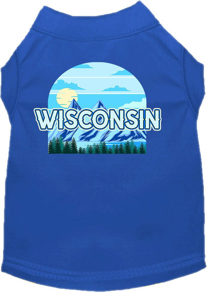 Pet Dog & Cat Screen Printed Shirt for Small to Medium Pets (Sizes XS-XL), "Wisconsin Trailblazer"