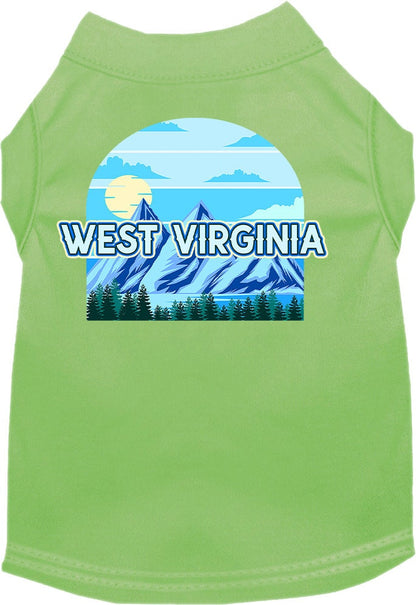 Pet Dog & Cat Screen Printed Shirt for Medium to Large Pets (Sizes 2XL-6XL), "West Virginia Trailblazer"