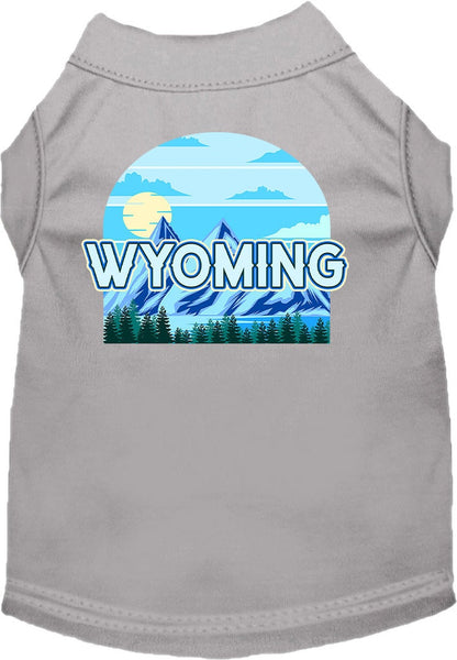 Pet Dog & Cat Screen Printed Shirt for Small to Medium Pets (Sizes XS-XL), "Wyoming Trailblazer"