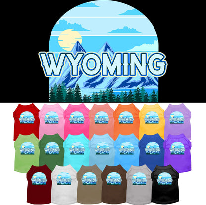 Pet Dog & Cat Screen Printed Shirt for Medium to Large Pets (Sizes 2XL-6XL), "Wyoming Trailblazer"