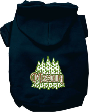 Pet Dog & Cat Screen Printed Hoodie for Medium to Large Pets (Sizes 2XL-6XL), "Missouri Woodland Trees"