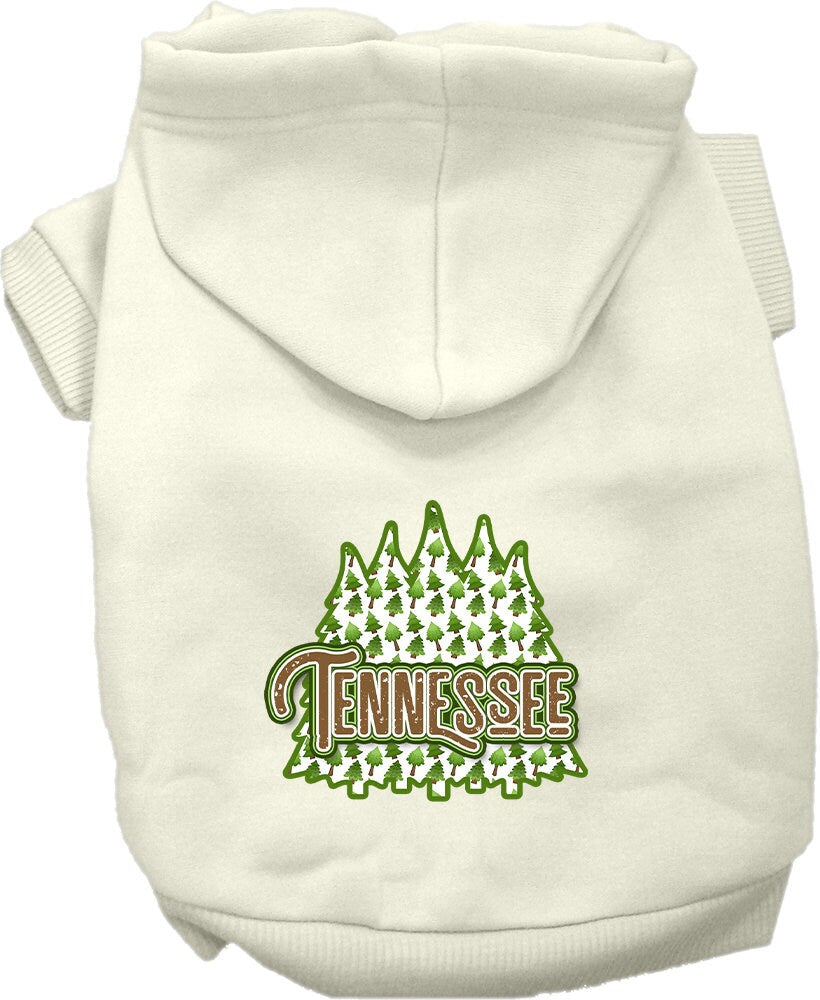 Pet Dog & Cat Screen Printed Hoodie for Small to Medium Pets (Sizes XS-XL), "Tennessee Woodland Trees"