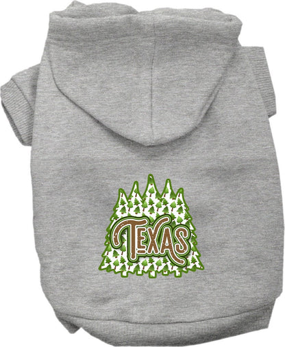 Pet Dog & Cat Screen Printed Hoodie for Medium to Large Pets (Sizes 2XL-6XL), "Texas Woodland Trees"