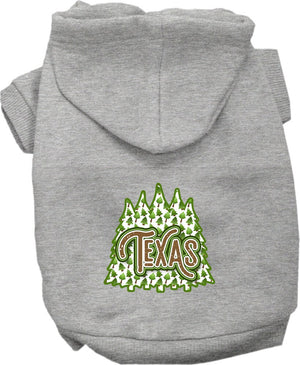Pet Dog & Cat Screen Printed Hoodie for Small to Medium Pets (Sizes XS-XL), "Texas Woodland Trees"