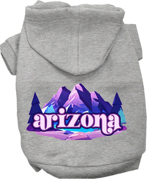 Pet Dog & Cat Screen Printed Hoodie for Small to Medium Pets (Sizes XS-XL), "Arizona Alpine Pawscape"