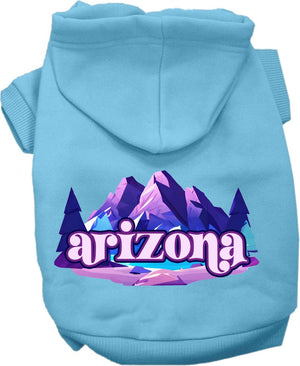 Pet Dog & Cat Screen Printed Hoodie for Medium to Large Pets (Sizes 2XL-6XL), "Arizona Alpine Pawscape"