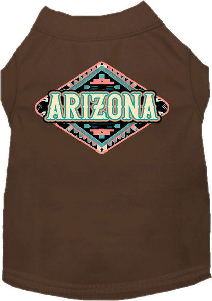 Pet Dog & Cat Screen Printed Shirt for Medium to Large Pets (Sizes 2XL-6XL), "Arizona Peach Aztec"