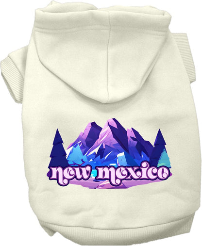 Pet Dog & Cat Screen Printed Hoodie for Small to Medium Pets (Sizes XS-XL), "New Mexico Alpine Pawscape"