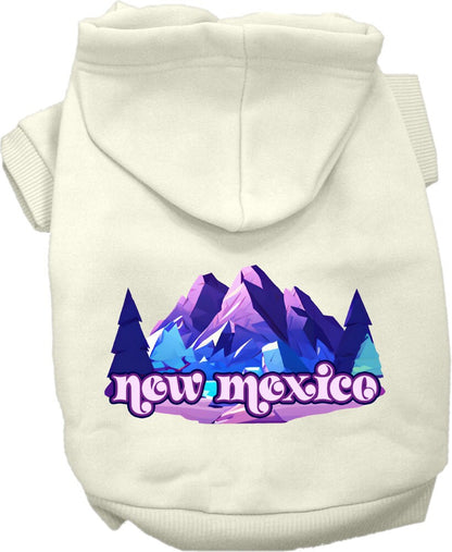 Pet Dog & Cat Screen Printed Hoodie for Medium to Large Pets (Sizes 2XL-6XL), "New Mexico Alpine Pawscape"