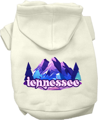 Pet Dog & Cat Screen Printed Hoodie for Medium to Large Pets (Sizes 2XL-6XL), "Tennessee Alpine Pawscape"