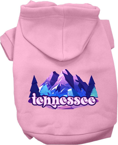 Pet Dog & Cat Screen Printed Hoodie for Medium to Large Pets (Sizes 2XL-6XL), "Tennessee Alpine Pawscape"