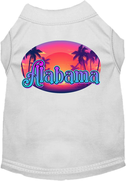 Pet Dog & Cat Screen Printed Shirt for Medium to Large Pets (Sizes 2XL-6XL), "Alabama Classic Beach"