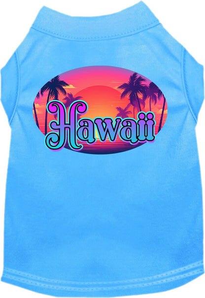 Pet Dog & Cat Screen Printed Shirt for Small to Medium Pets (Sizes XS-XL), "Hawaii Classic Beach"