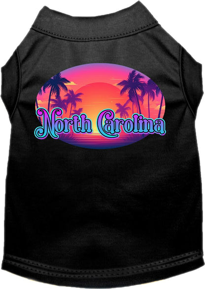 Pet Dog & Cat Screen Printed Shirt for Small to Medium Pets (Sizes XS-XL), "North Carolina Classic Beach"