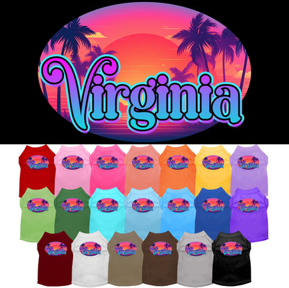 Pet Dog & Cat Screen Printed Shirt for Medium to Large Pets (Sizes 2XL-6XL), &quot;Virginia Classic Beach&quot;