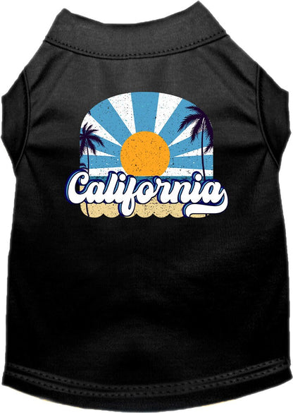 Pet Dog & Cat Screen Printed Shirt for Small to Medium Pets (Sizes XS-XL), "California Coast"