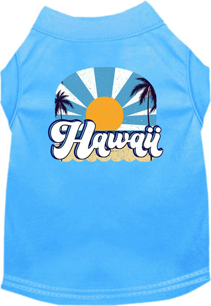 Pet Dog & Cat Screen Printed Shirt for Medium to Large Pets (Sizes 2XL-6XL), "Hawaii Coast"