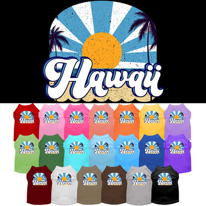 Pet Dog & Cat Screen Printed Shirt for Medium to Large Pets (Sizes 2XL-6XL), &quot;Hawaii Coast&quot;