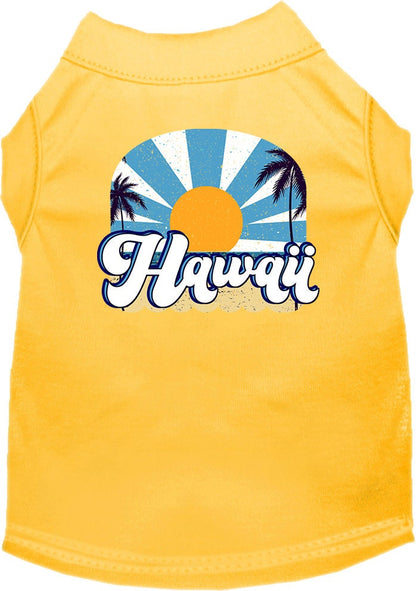 Pet Dog & Cat Screen Printed Shirt for Small to Medium Pets (Sizes XS-XL), "Hawaii Coast"