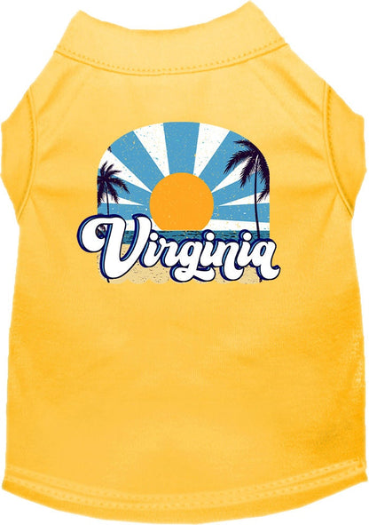 Pet Dog & Cat Screen Printed Shirt for Medium to Large Pets (Sizes 2XL-6XL), "Virginia Coast"