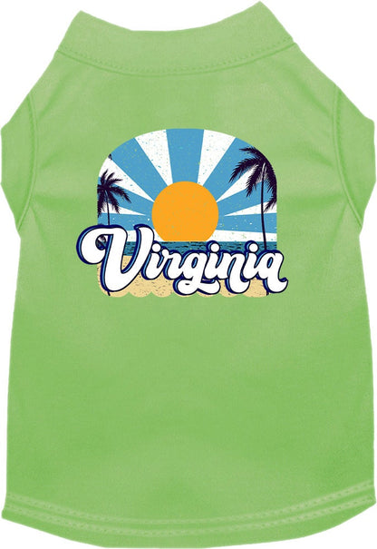 Pet Dog & Cat Screen Printed Shirt for Medium to Large Pets (Sizes 2XL-6XL), "Virginia Coast"