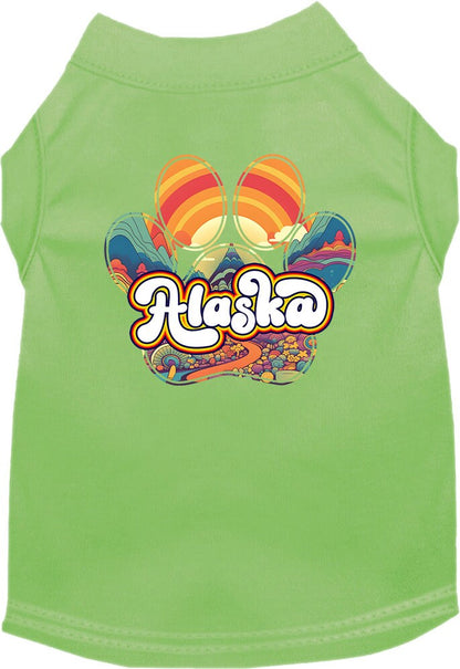 Pet Dog & Cat Screen Printed Shirt for Medium to Large Pets (Sizes 2XL-6XL), "Alaska Groovy Summit"