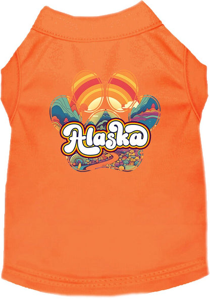 Pet Dog & Cat Screen Printed Shirt for Medium to Large Pets (Sizes 2XL-6XL), "Alaska Groovy Summit"