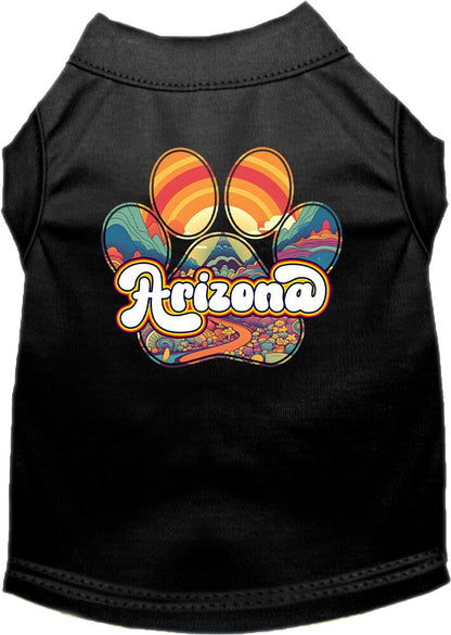 Pet Dog & Cat Screen Printed Shirt for Small to Medium Pets (Sizes XS-XL), "Arizona Groovy Summit"