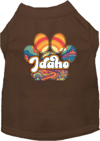 Pet Dog & Cat Screen Printed Shirt for Medium to Large Pets (Sizes 2XL-6XL), "Idaho Groovy Summit"