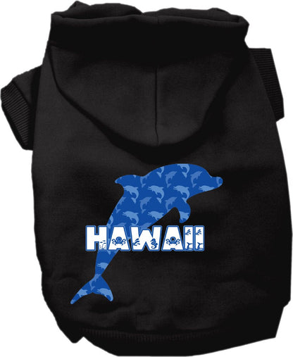 Pet Dog & Cat Screen Printed Hoodie for Small to Medium Pets (Sizes XS-XL), "Hawaii Blue Dolphins"