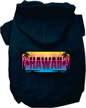 Pet Dog & Cat Screen Printed Hoodie for Small to Medium Pets (Sizes XS-XL), "Hawaii Beach Shades"