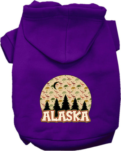 Pet Dog & Cat Screen Printed Hoodie for Small to Medium Pets (Sizes XS-XL), "Alaska Under The Stars"