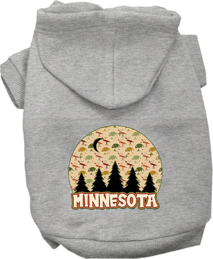 Pet Dog & Cat Screen Printed Hoodie for Medium to Large Pets (Sizes 2XL-6XL), "Minnesota Under The Stars"