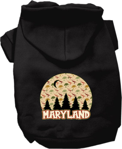 Pet Dog & Cat Screen Printed Hoodie for Small to Medium Pets (Sizes XS-XL), "Maryland Under The Stars"