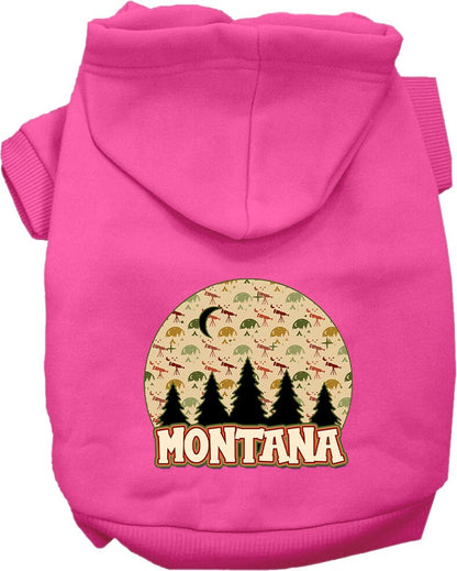 Pet Dog & Cat Screen Printed Hoodie for Medium to Large Pets (Sizes 2XL-6XL), "Montana Under The Stars"