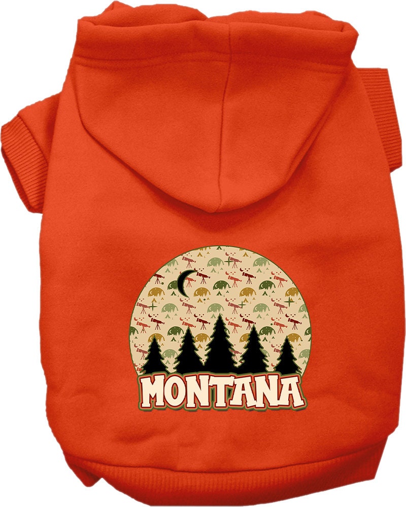 Pet Dog & Cat Screen Printed Hoodie for Small to Medium Pets (Sizes XS-XL), "Montana Under The Stars"