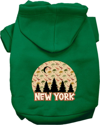 Pet Dog & Cat Screen Printed Hoodie for Small to Medium Pets (Sizes XS-XL), "New York Under The Stars"