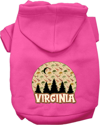 Pet Dog & Cat Screen Printed Hoodie for Medium to Large Pets (Sizes 2XL-6XL), "Virginia Under The Stars"