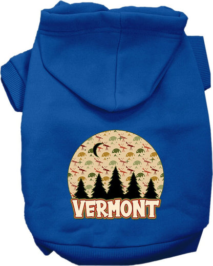 Pet Dog & Cat Screen Printed Hoodie for Medium to Large Pets (Sizes 2XL-6XL), "Vermont Under The Stars"