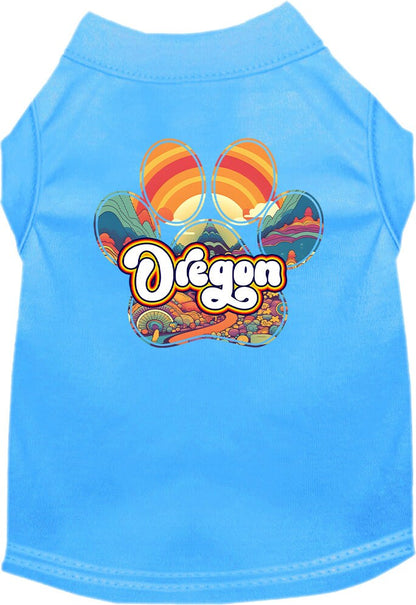 Pet Dog & Cat Screen Printed Shirt for Small to Medium Pets (Sizes XS-XL), "Oregon Groovy Summit"