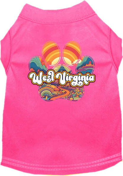 Pet Dog & Cat Screen Printed Shirt for Small to Medium Pets (Sizes XS-XL), "West Virginia Groovy Summit"