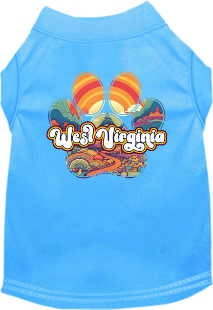 Pet Dog & Cat Screen Printed Shirt for Small to Medium Pets (Sizes XS-XL), "West Virginia Groovy Summit"