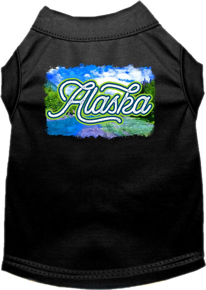 Pet Dog & Cat Screen Printed Shirt for Small to Medium Pets (Sizes XS-XL), "Alaska Summer"