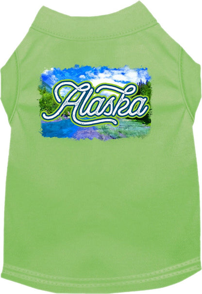 Pet Dog & Cat Screen Printed Shirt for Small to Medium Pets (Sizes XS-XL), "Alaska Summer"