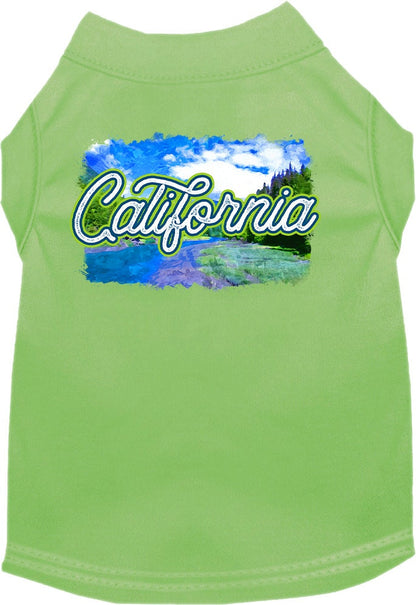 Pet Dog & Cat Screen Printed Shirt for Small to Medium Pets (Sizes XS-XL), "California Summer"